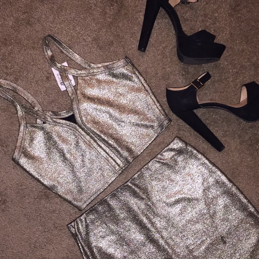 Gold/Silver Dress Top&Skirt